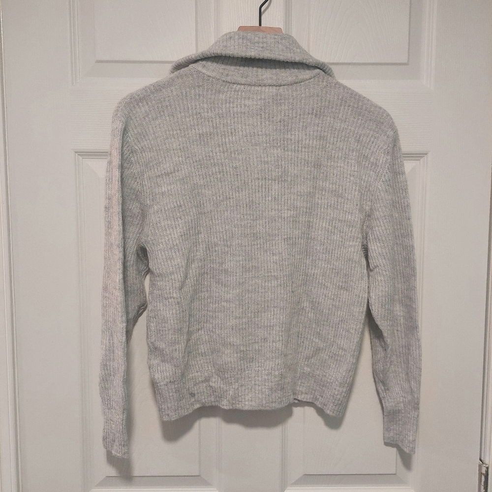 NWT! Quince Baby Alpaca-Wool Blend Half Zip Gray Sweater! Sz. XS (B9) - Picture 5 of 5